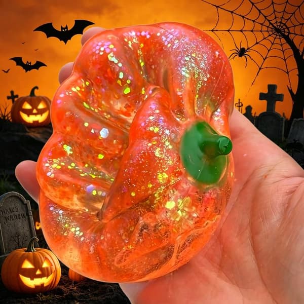 Penge Glitter Spøgelse Græskar Squishy Legetøj Blød Langsom Modstandsdygtighed Sq A8