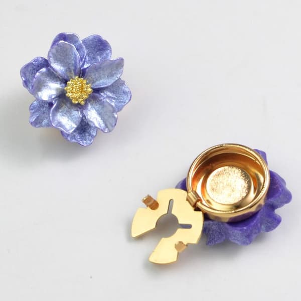 2 stk. manchetknapper med modeblomsterknap A4