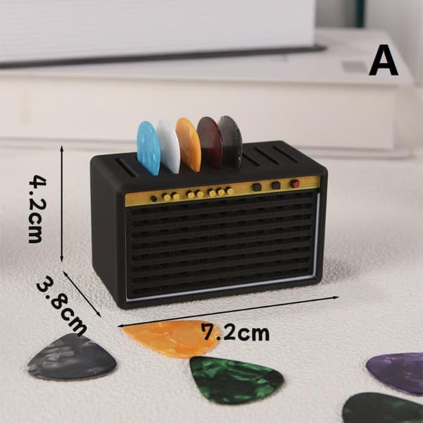 Gitarrplektrumhållare 3D-printad förstärkare Gitarrplektrumhållare Box Organ D