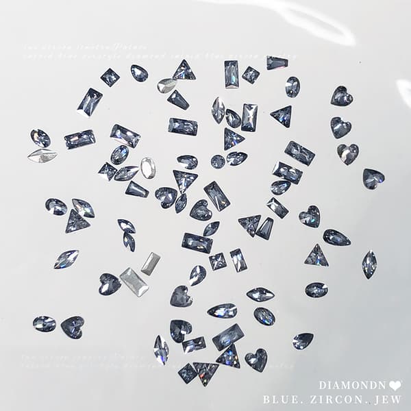 50 st glänsande zirkon strass nagelstenar 3d Flatback strass