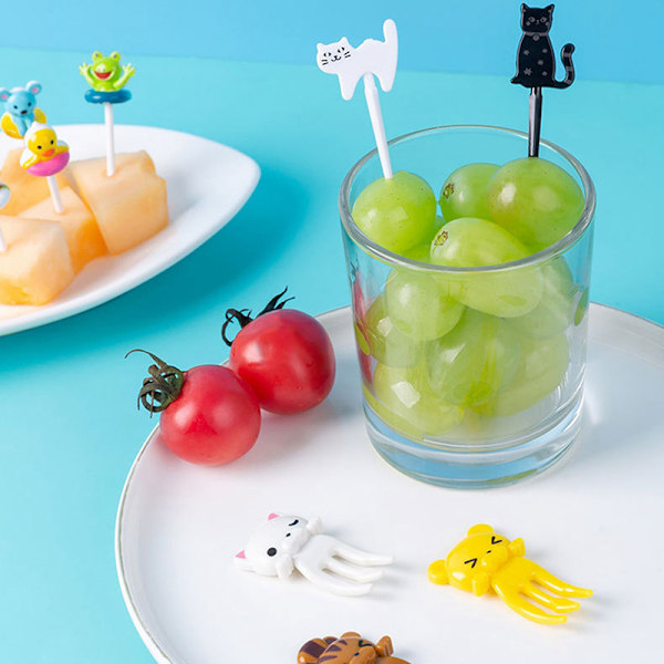 6-10 STK Frokostfest Pick Dessert Gaffel Snack Dekoration Bento Mi Tiger pattern