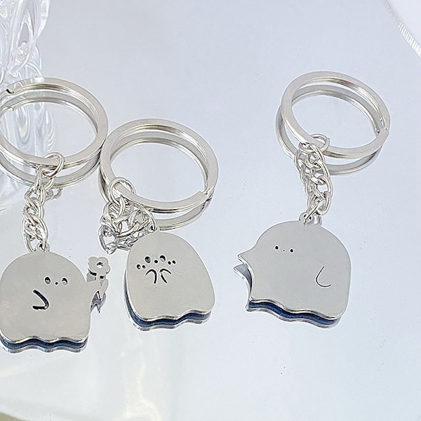 Mote tegneserie Little Ghost Par nøkkelring anheng e nøkkelring A4