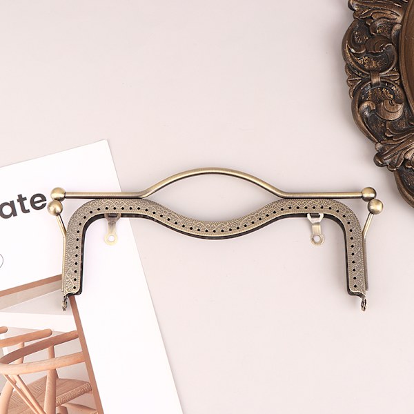 1 Stk Mote Damevesker Håndtak Metall DIY Myntveske Håndveske Clas Silver