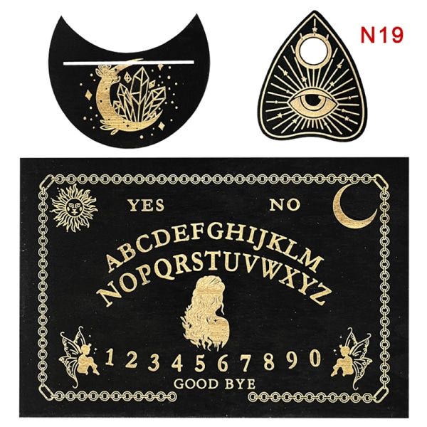 Wooden Divination Pendel Board Gravert Magic Board Ouija 19