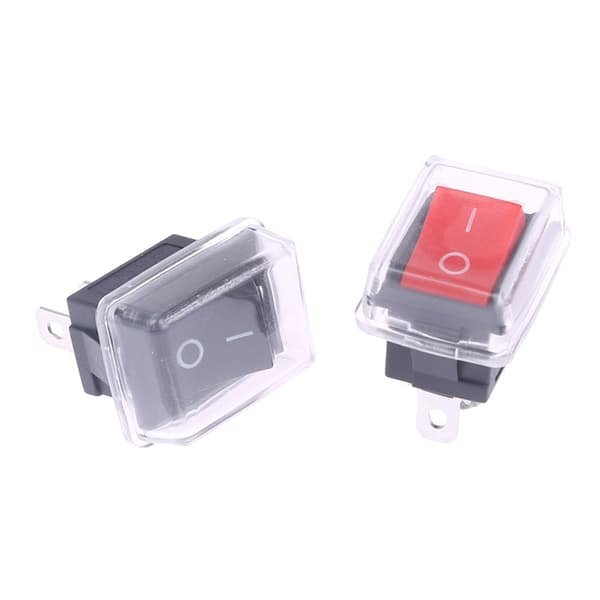 5 Styck Tryckknapp Mini Switch 2Pin On/Off Vippbrytare med wat 3(Copper Black)