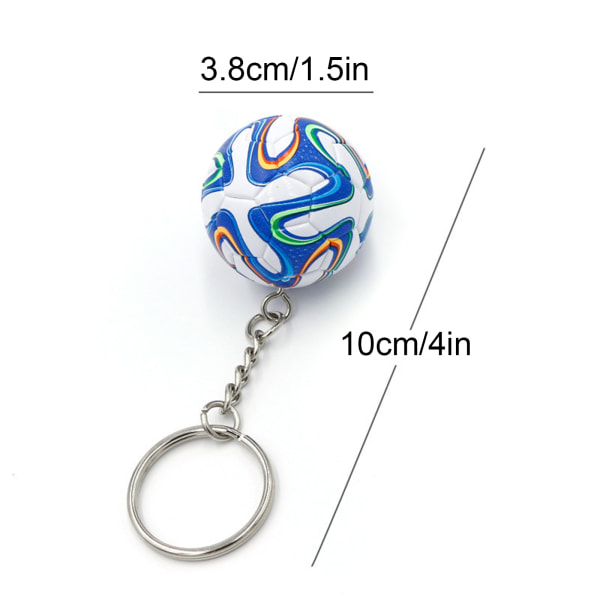 3D Sport Fotboll Souvenirer Nyckelring i PU-läder A