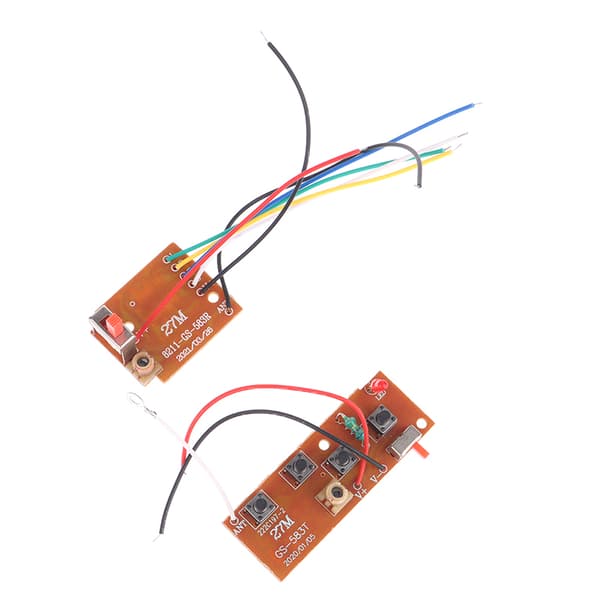 4CH RC fjernkontroll 27MHz krets PCB sender og mottak