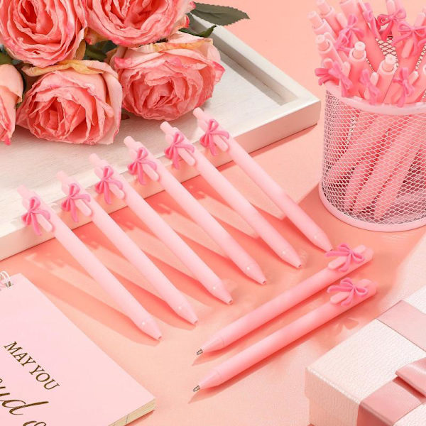 5 STK Pink Sort e Sommerfugl Pen Festgave Gave Ba A2