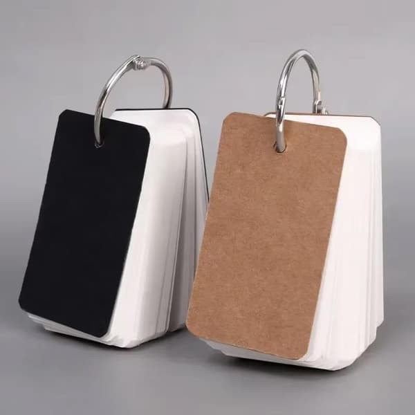 100 ark tomma kort papper med ringar studienotering memo pad med A1