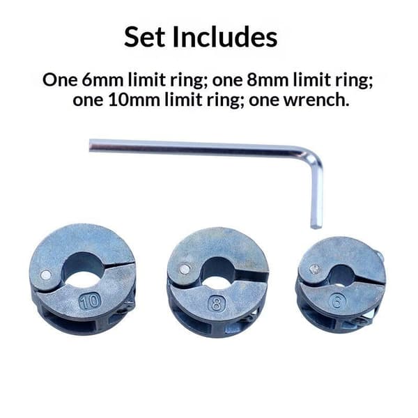 1 sett 6 mm 8 mm 10 mm borekrage i sinklegering