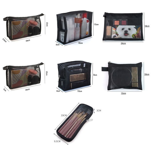 Makeup Brush Travel Case Kosmetisk toilettaske Organizer B A