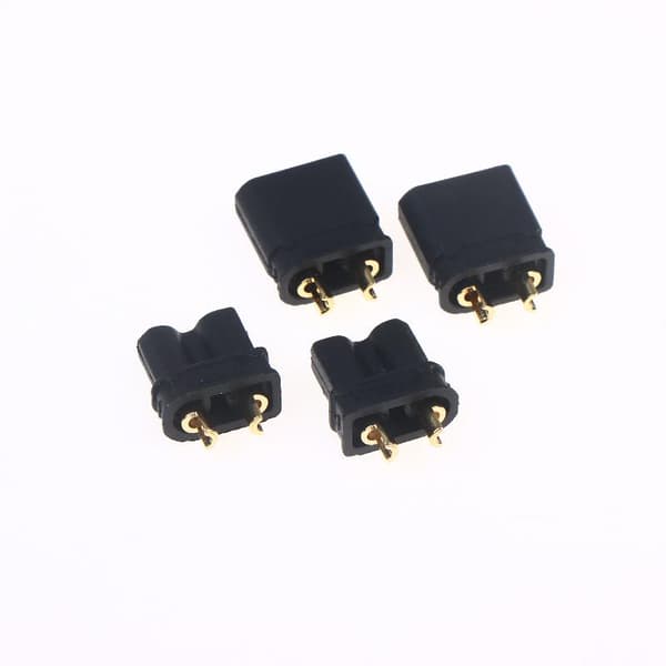 2/6/10 par XT30-U han- og hunstik strømbatteri 2pairs XT30 Black