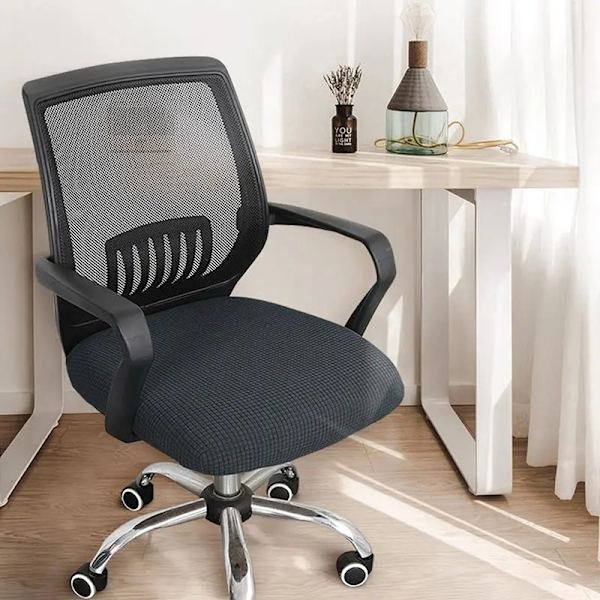 Spandex Elasticitet Kontor Stretch Computer Stolbetræk Anti-du Light gray