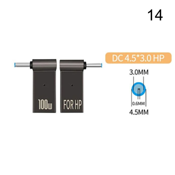 100W 5A PD Converter Trigger Jack DC til Type C Femal 5.5/7.4 Zi 14