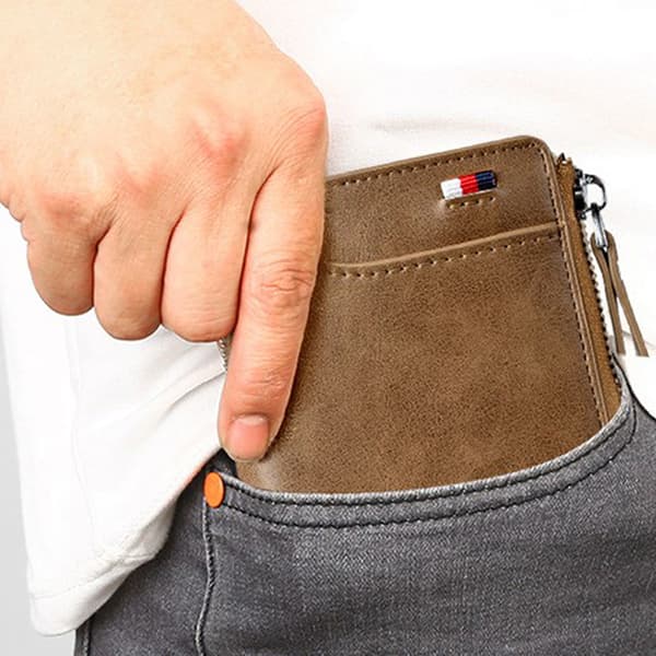 Kangaroo Wallet RFID-estolompakko vetoketjulla Multi Credit C A