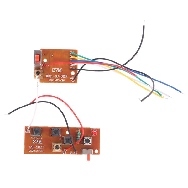 4CH RC fjernkontroll 27MHz krets PCB sender og mottak