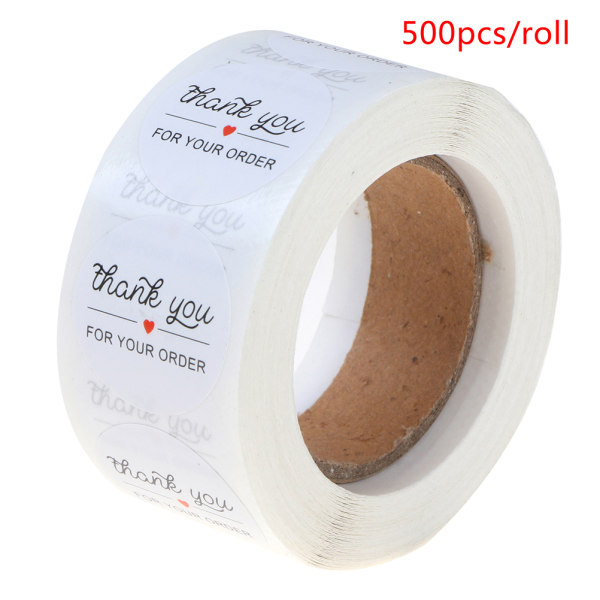 "Tak for din bestilling" Stickers Seal Labels 500Pcs Sticker