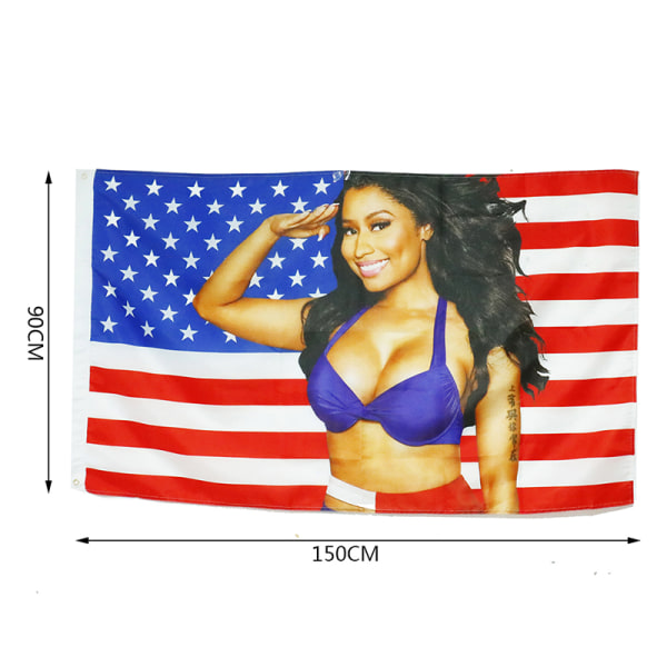 3x5ft Nicki Minaj Rap Sexy USA Flag