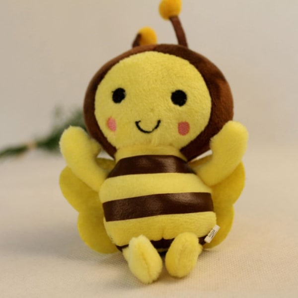 12cm e Cartoon Yellow Bee -täytetty pehmolelu pehmoavaimenperä