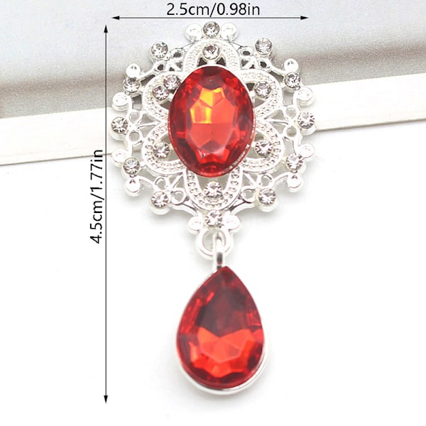 Kiiltävä rintakoru 45*25mm Crystal Asusteet Muoti Upea ke A8