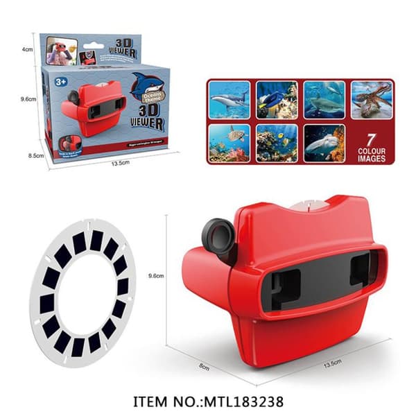 Ny 3D View-Master 3D utdanningsvisningsmaskin 7 bilder Mini Th ocean theme