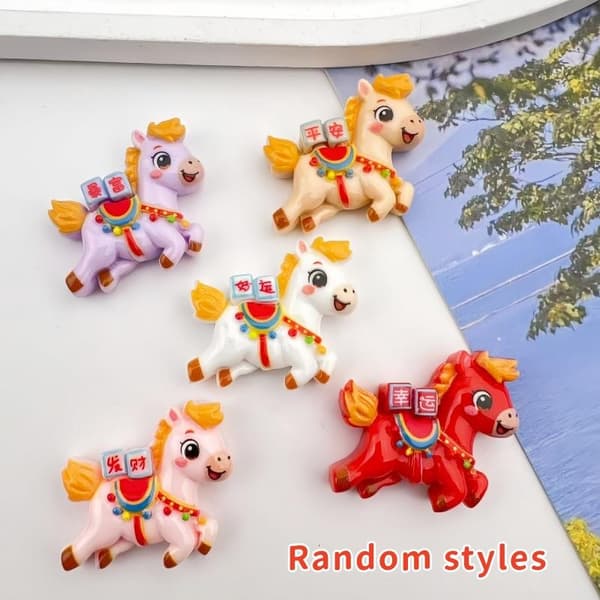 10 kpl sarjakuva DIY-hartsitarvikkeet Cabochon Flatback e Pony Em A6