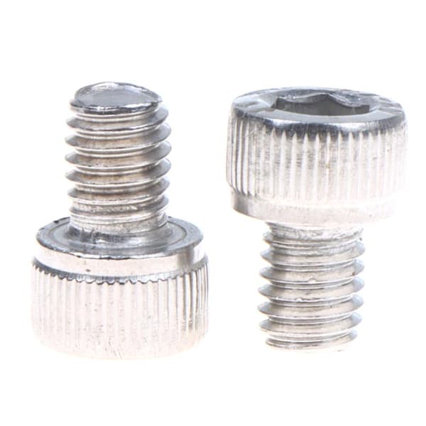 10 stk. DIN912 M6*8 304 rustfrit stål unbrakobolt sekskant H Silver
