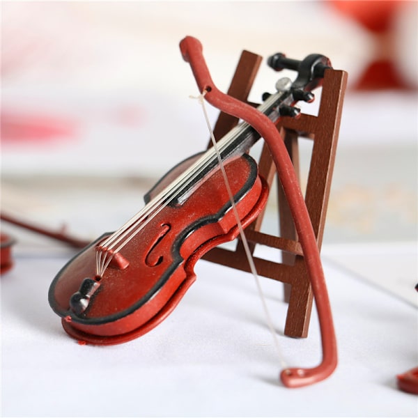1/12 Dockhus Minimusikinstrument Modell Klassisk gitarr V Brown