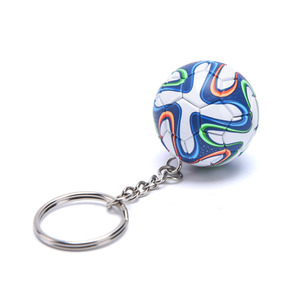 3D Sport Fotboll Souvenirer Nyckelring i PU-läder D