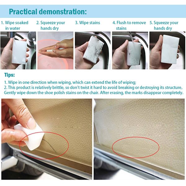 20 stk Melaminsvamp Magic Sponge Eraser Home Cleaner Cleanin