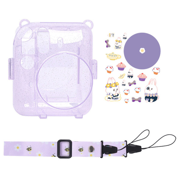 Fototaske til Fujifilm Instax Mini 12 Clear Camera Case Protect Purple