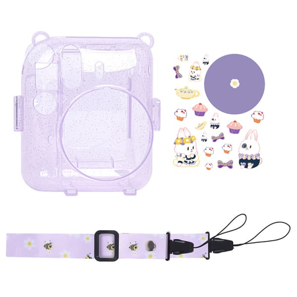 Fotoveske til Fujifilm Instax Mini 12 Clear Camera Case Protect Purple