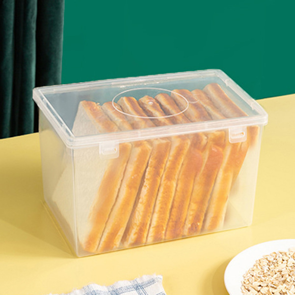 Brödförvaringslåda Brödbehållare Transparent Brödlåda Plast 1PCS