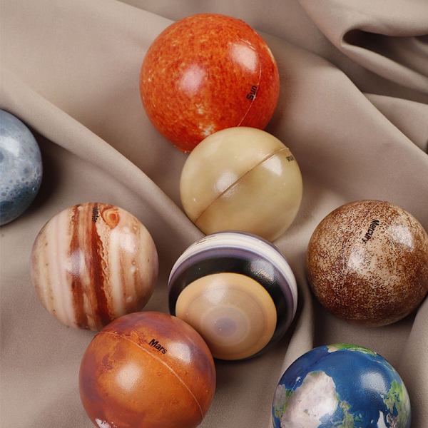 6,3 CM Solid Elastisk Ball Planet Solar System Barnpussel A