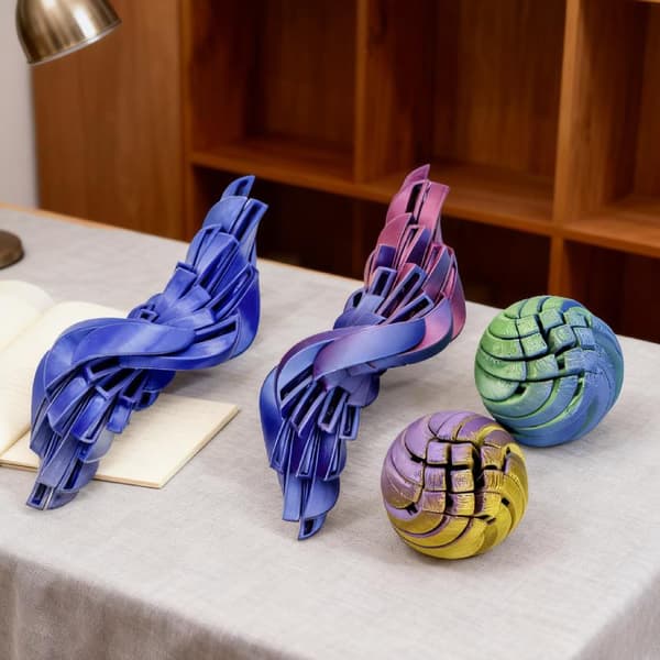 1 st Slime Ball Leksak 3D-printad Twistsphere Gear Liquid Flow Ba A3