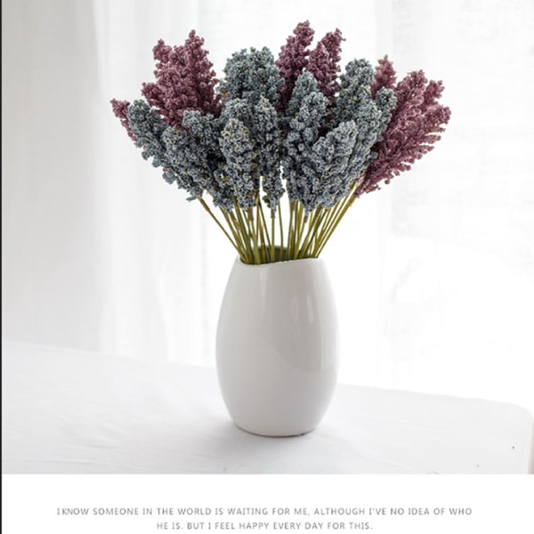 6stk/sett Lavendel kunstig blomsterveggdekorasjonsbukett Purple
