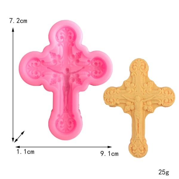 Gothic Cross Kageform Silikone Fondant Chokolade Bagning A2