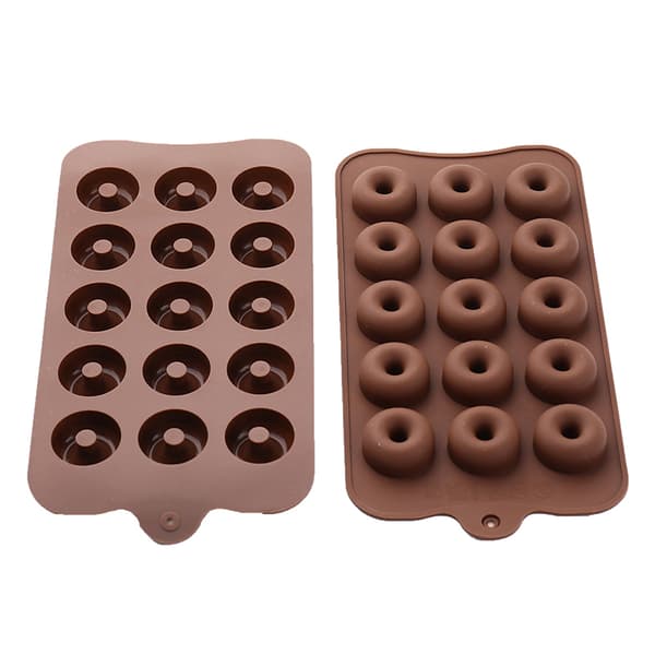 3D Donut Silikon Gummy Form 15 Hulrum Donut Ring Maker Form Ki