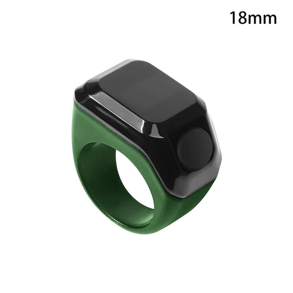 Bluetooth Digital Ring Finger Tæller Med OLED-skærm Lydløs Green 18mm