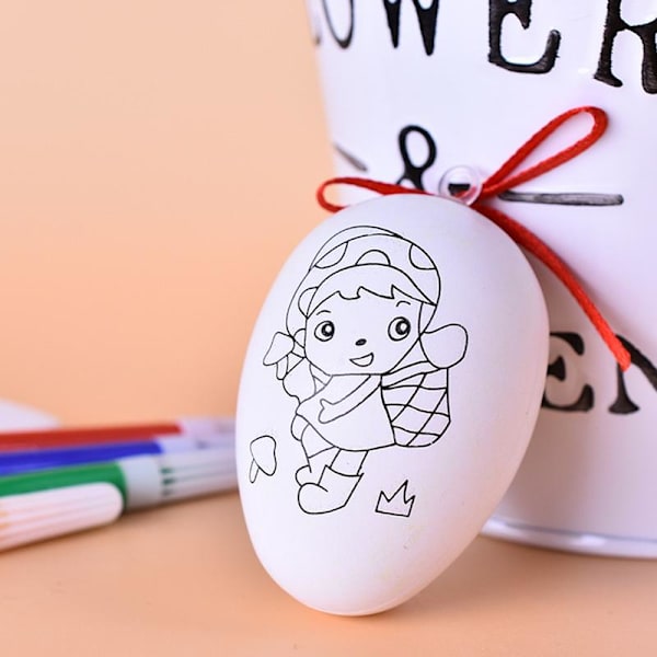 Påskeegg DIY Håndmalte Egg Egg- og Pennkombinasjonssett E 5SET
