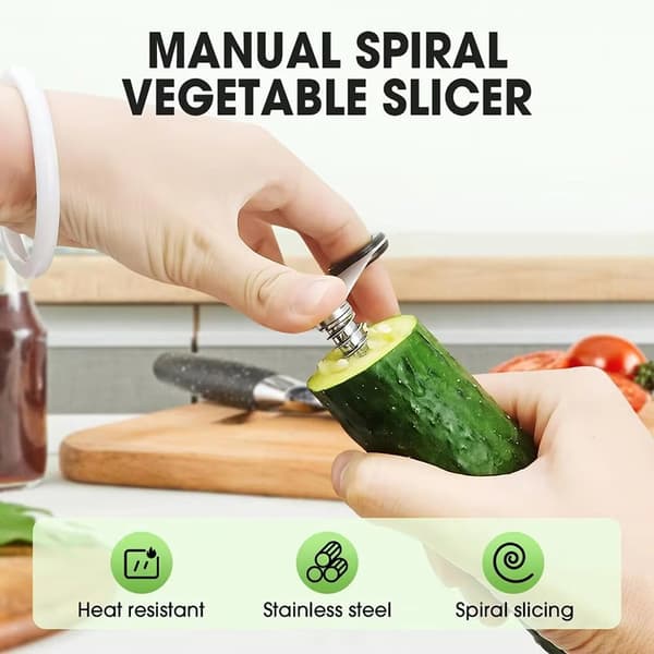 2-pack Spiral Skärmaskin Rostfritt Stål Spiral Skärare För Grönsaker A1