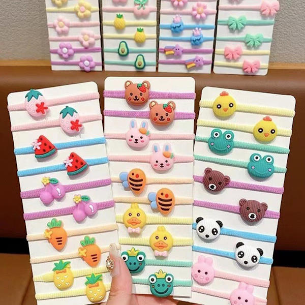 10/50 Stk For Barn e High Stretch Pannebånd Candy Color Hår 50pcs randomly mixed