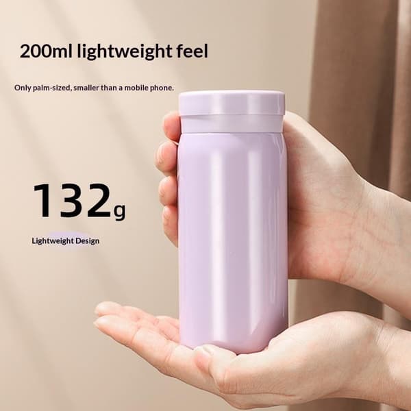 200 ml Mini Termosflaska Kaffemugg Rostfritt Stål Isolerad Purple