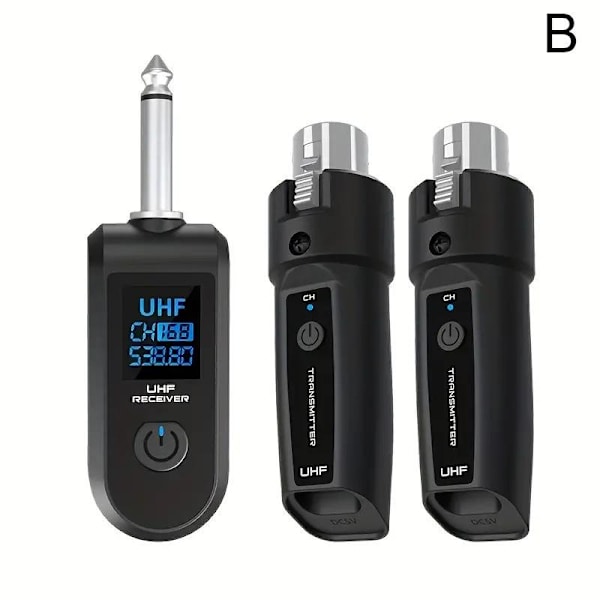 Trådløst mikrofon sender modtager system XLR adapter til B