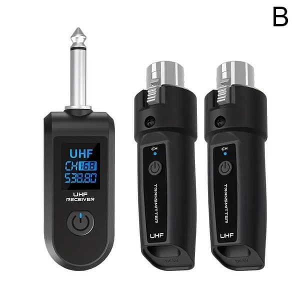 Trådløst mikrofonsender-mottakersystem XLR-adapter for B