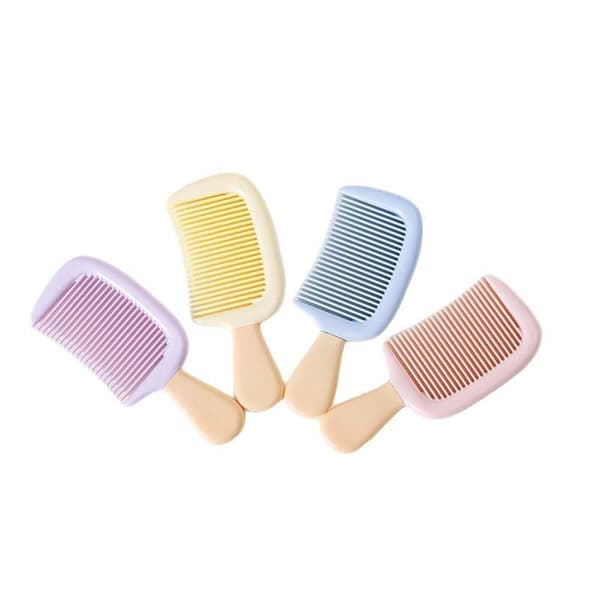 e Mini Hårkam Slitstark Mjuk Plast Med Hängbart Hål Portabel A4