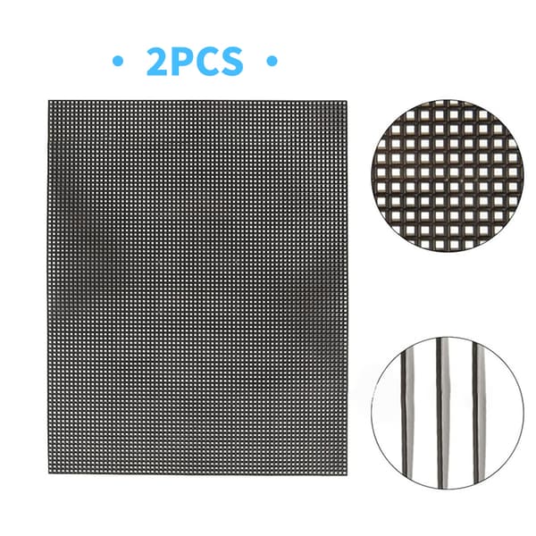 2 STK Syning Plastik Lærredsplader Sort/Hvid Mesh Plader Til D Black