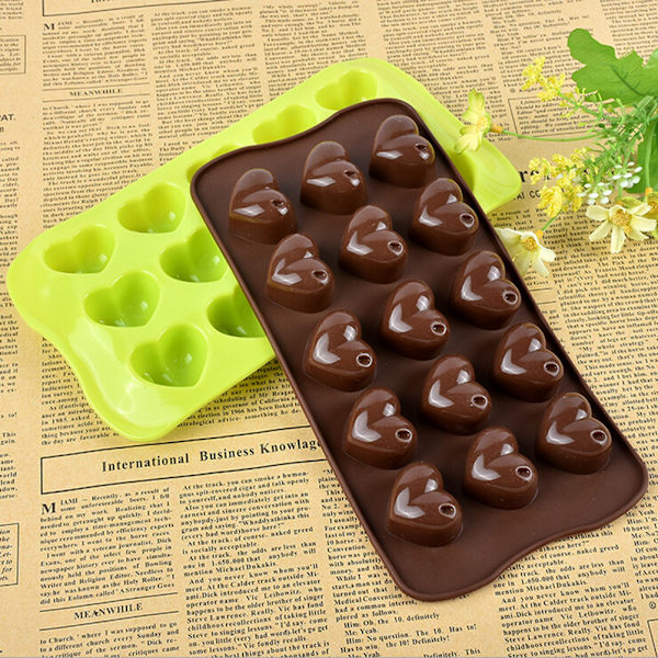 Nyt hjerte silikone fondant form kage slik gelé chokolade muf