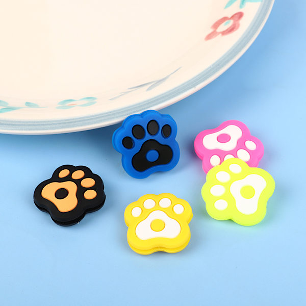 1 stk Cat Paw Shape Tennisracket Vibrasjonsdempere Silikon A Fluorescence green