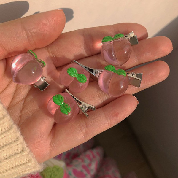 1Pc e Butterfly Rose Peach Hårnål Hårklemme for jente kvinner Gif C